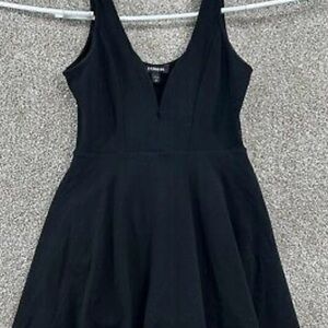 Express Black Fit and Flare Mini Dress w/ Built In Shorts